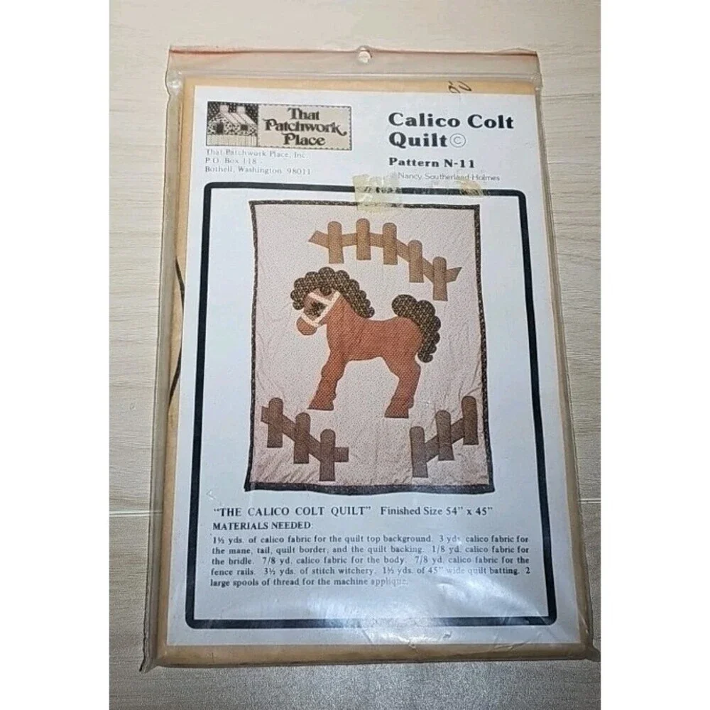 Calico Colt Quilt The Patchwork Place Nursery Horse Applique L Crib Size Pattern